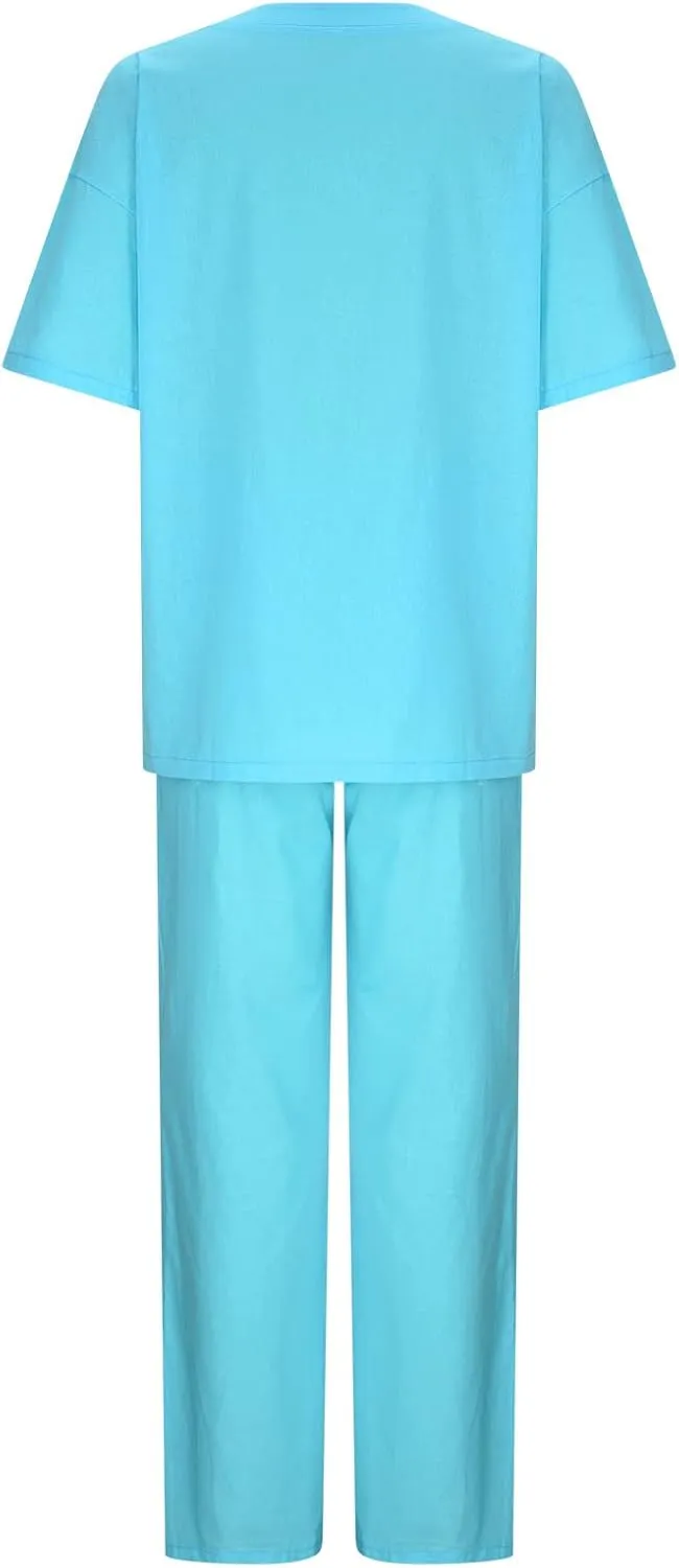 2 Piece Cotton Linen Outfits for Women Summer Dressy Business Work Suits Streetwear Button Down Tops and Pants Suit