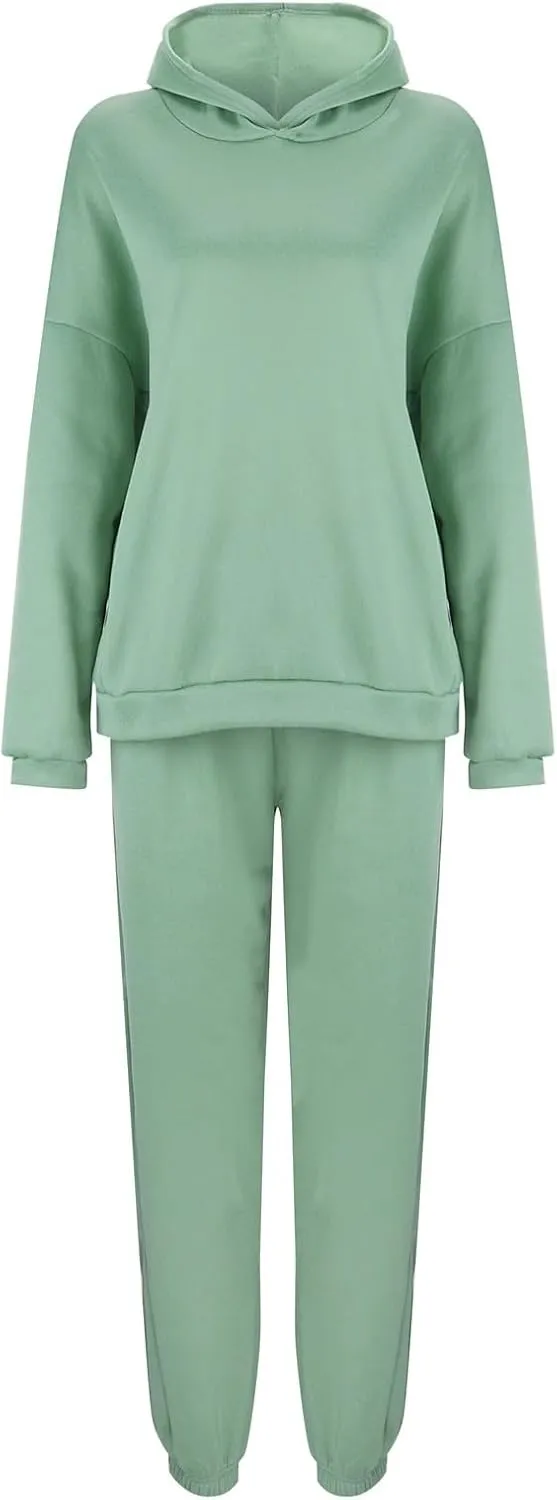2 Piece Outfits for Women, Womens Sweatshirts Oversized Long Sleeve Hoodie Pullover Tracksuit Jogger Sweatsuits with Pockets