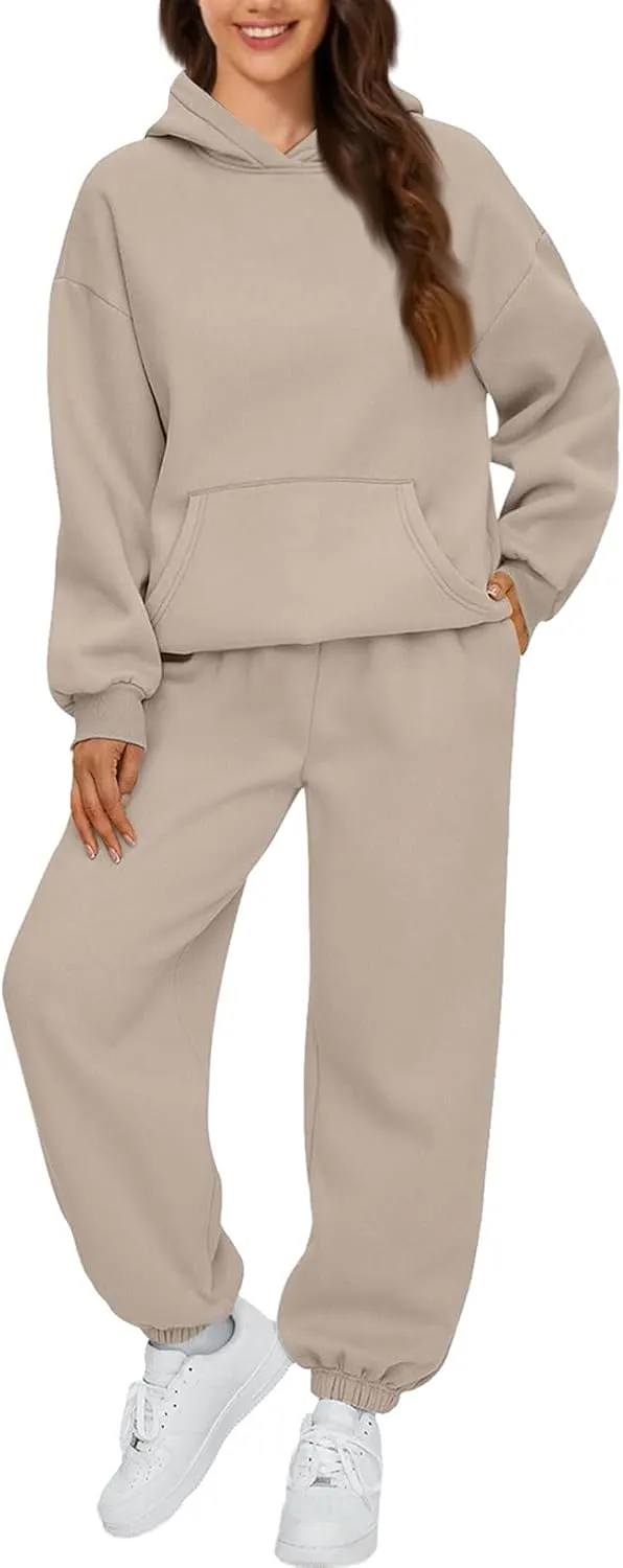 2 Piece Set Oversized With Pockets Hoodie Loose Fit Trendy Sweatsuit Baggy Fashion Sweatsuit Casual Y2k Set