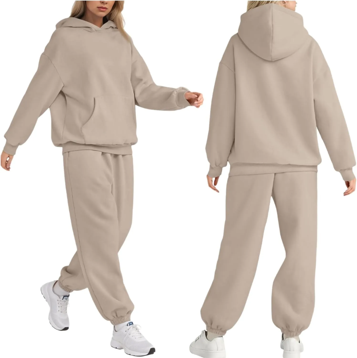 2 Piece Set Oversized With Pockets Hoodie Loose Fit Trendy Sweatsuit Baggy Fashion Sweatsuit Casual Y2k Set