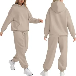 2 Piece Set Oversized With Pockets Hoodie Loose Fit Trendy Sweatsuit Baggy Fashion Sweatsuit Casual Y2k Set
