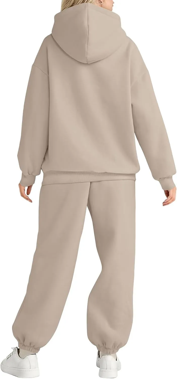 2 Piece Set Oversized With Pockets Hoodie Loose Fit Trendy Sweatsuit Baggy Fashion Sweatsuit Casual Y2k Set