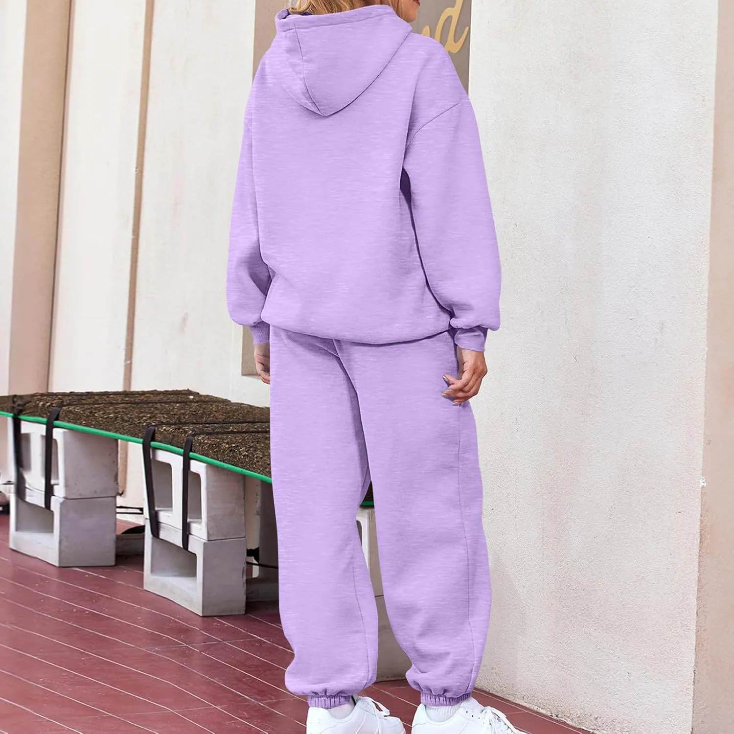 2 Piece Set Oversized With Pockets Hoodie Y2k Sweatsuit: Fashion Sweatsuit Casual Trendy Loose Fit Baggy Set