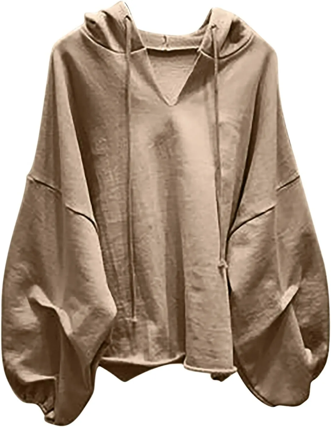 2024 Fashion Fall Hoodies for Women Oversized Solid Color Lightweight Sweatshirt Teen Girls Preppy Slouchy Pullover