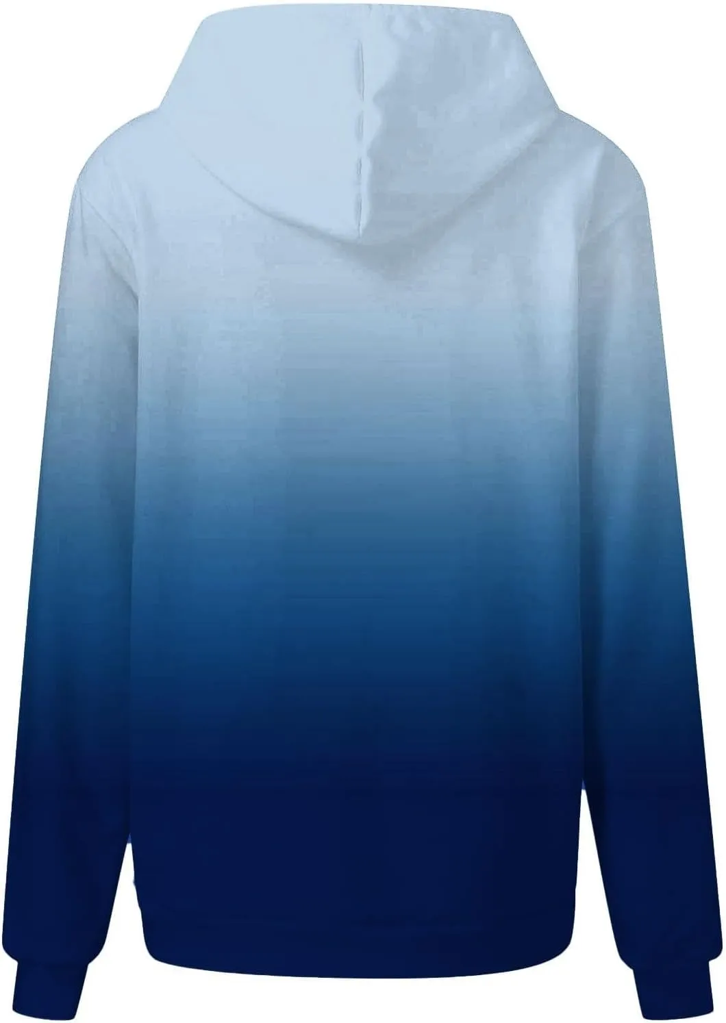 2024 Hoodies for Women Y2K Gradient Print Oversized Sweatshirt Casual Drawstring Hooded Pullover with Pocket