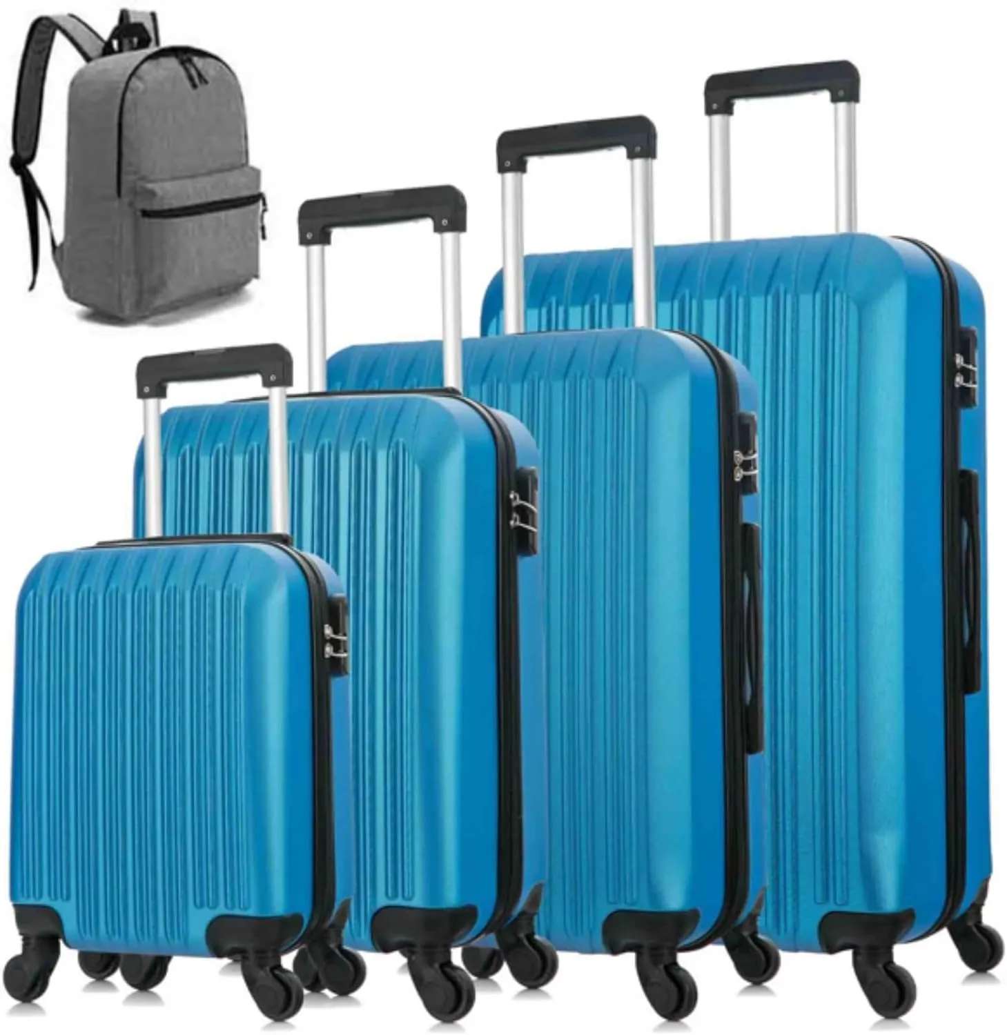 5-piece Trolley Suitcase Set ABS Hard Shell Luggage Set, Lightweight Luggage Set with Universal Wheels, Travel Trolley Suitcase (16/20/24/28 Inches)