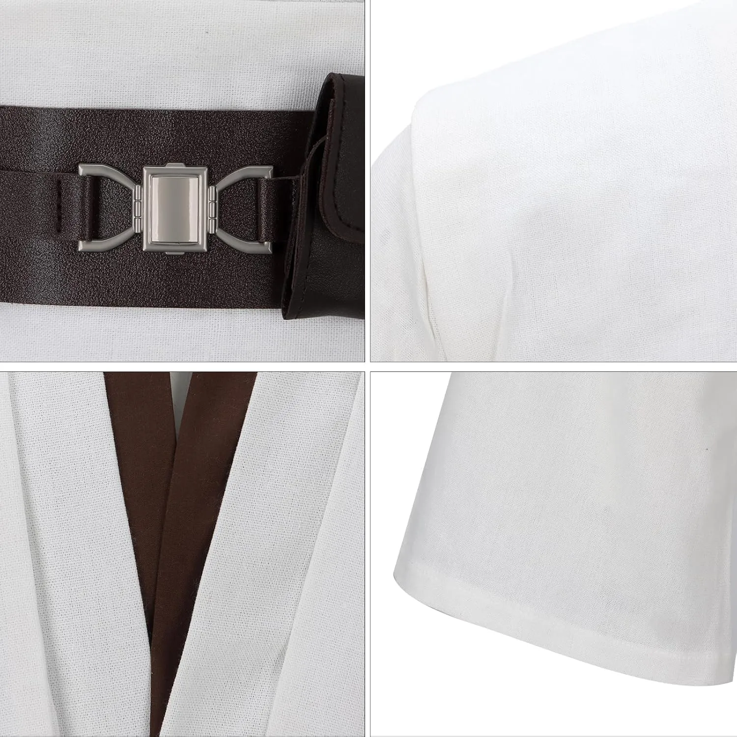 Adult Tunic Costume Cloak for Jedi Outfit Men Knight Hooded Robe Cape Pants Full Set Suit Halloween Cosplay Uniform