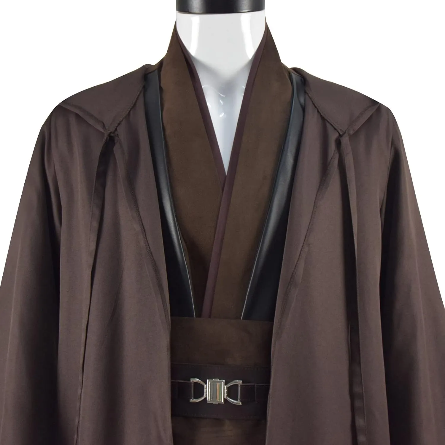 Adult Tunic Costume Men's Brown Hooded Robe Tunic Uniform Full Set Halloween Cosplay Costume