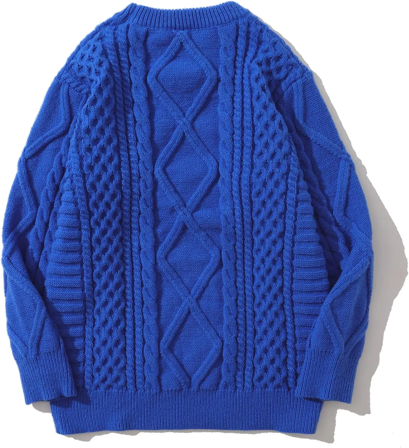Aelfric Eden Oversized Knit Sweater Solid Vintage Pullover Sweater Unisex Woven Crewneck Knitted Tops