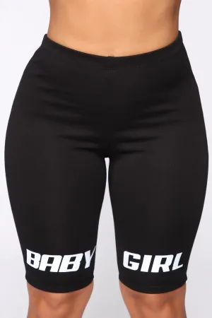 Always Your Baby Girl Biker Shorts - Black