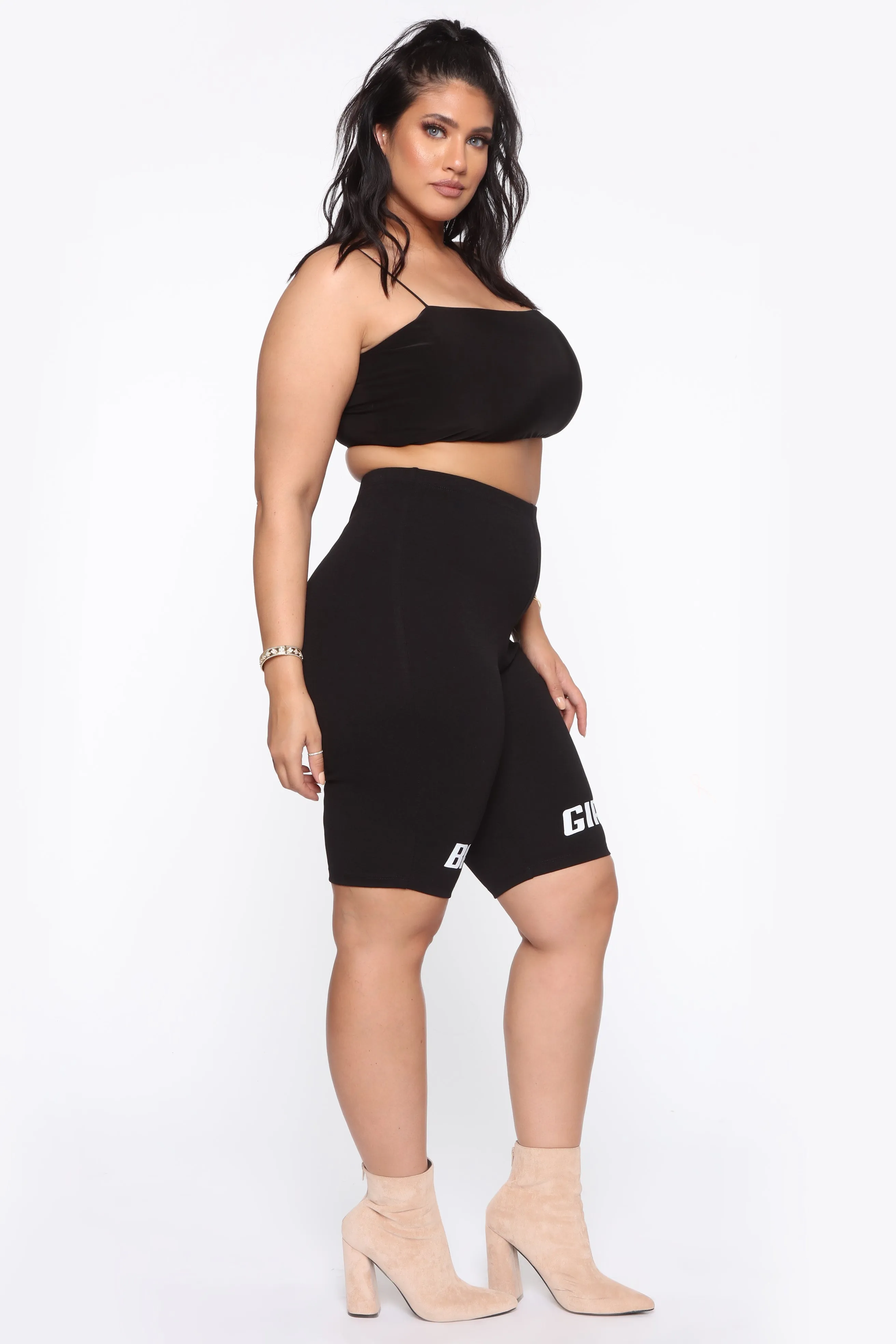 Always Your Baby Girl Biker Shorts - Black