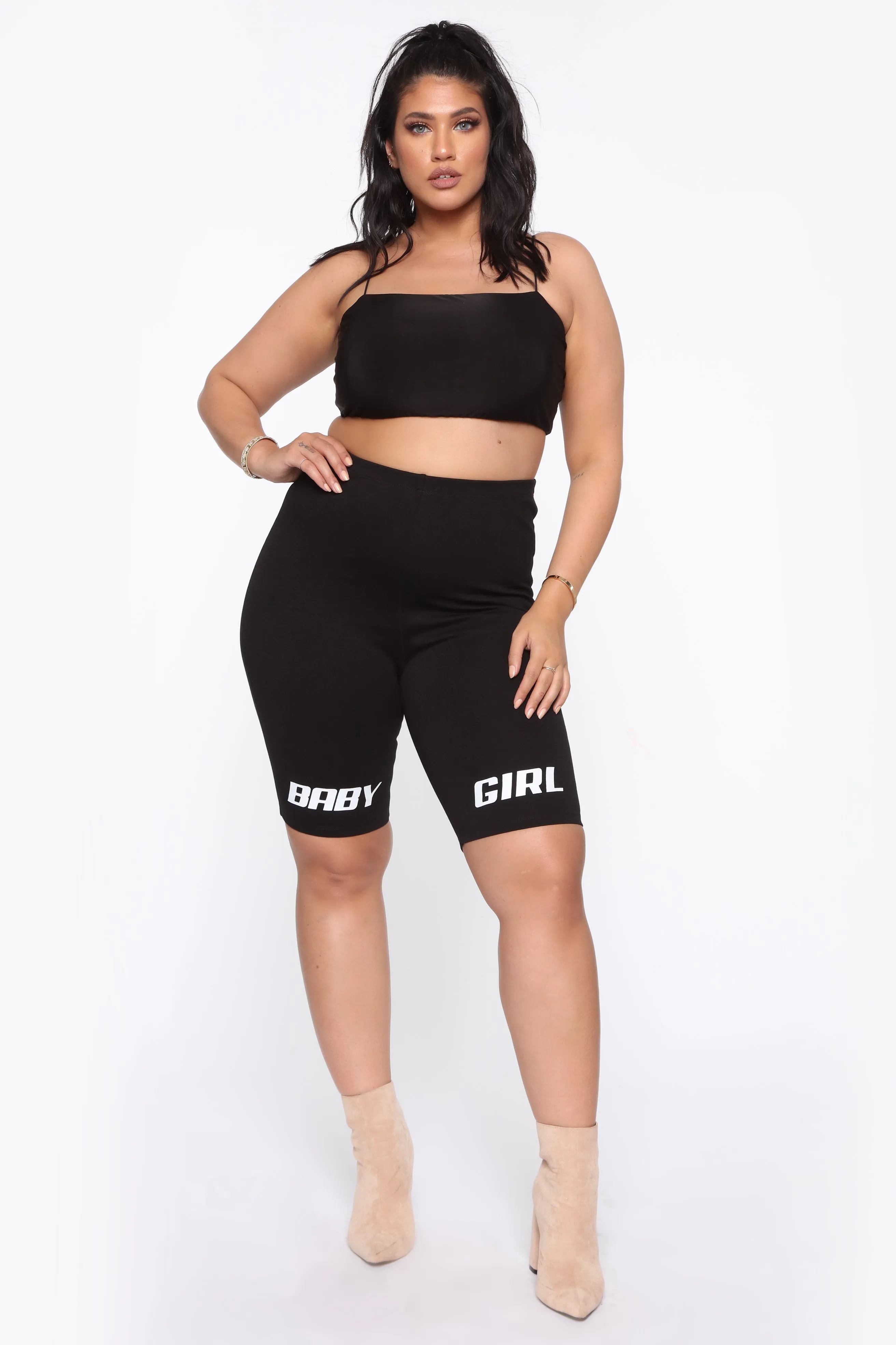 Always Your Baby Girl Biker Shorts - Black