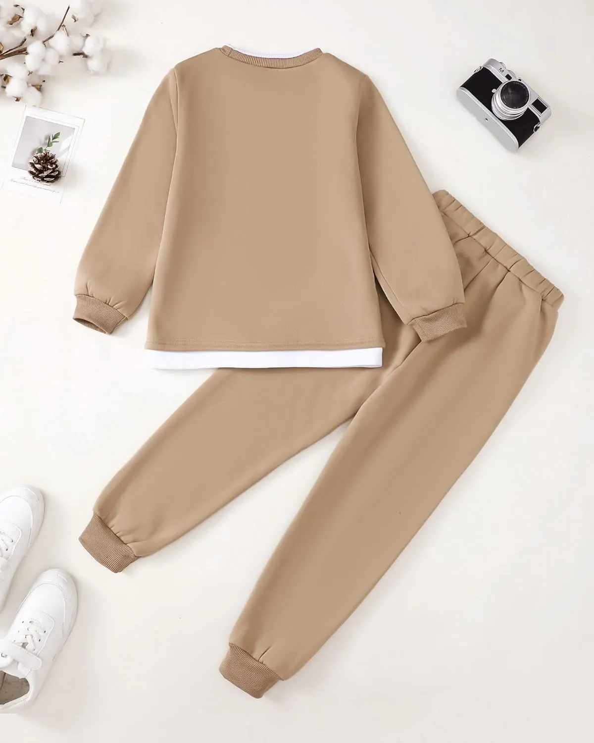 Boy Clothes Kids Boys Fall Winter Outfits Long Sleeve Fleece Hooded Tracksuit Sweatshirt Tops Jogging Sweatpants
