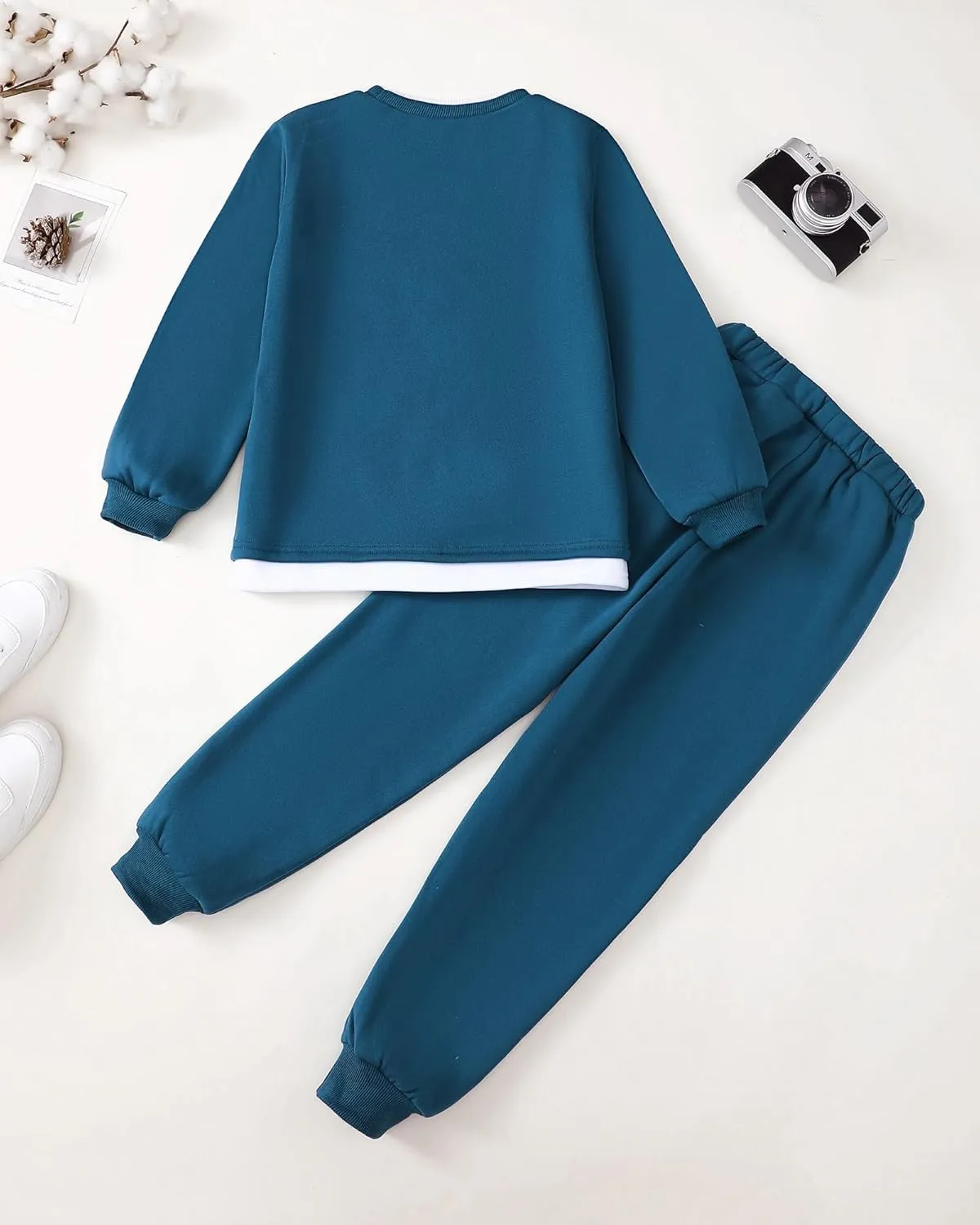 Boy Clothes Kids Boys Fall Winter Outfits Long Sleeve Fleece Hooded Tracksuit Sweatshirt Tops Jogging Sweatpants