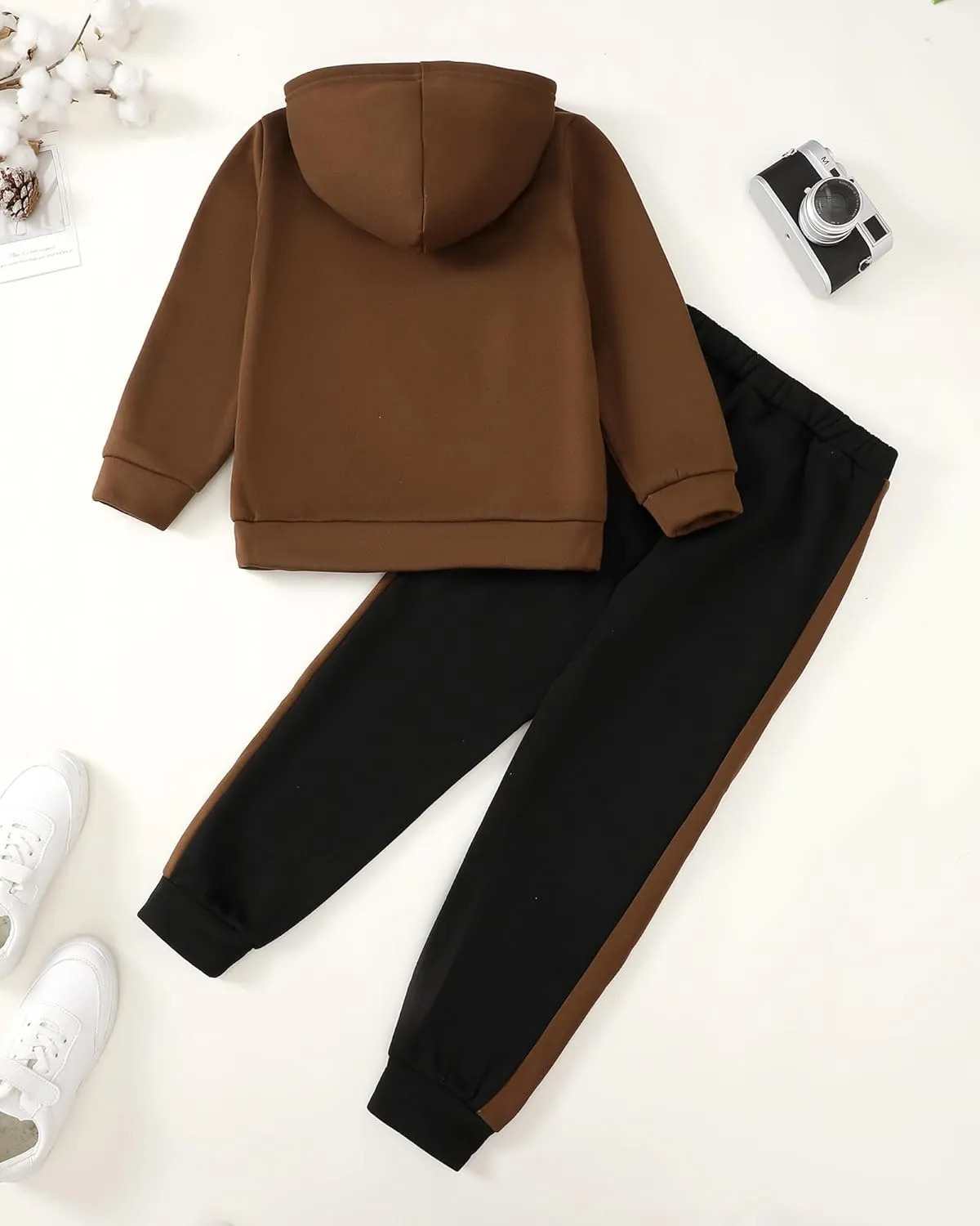 Boy Clothes Kids Boys Fall Winter Outfits Long Sleeve Fleece Hooded Tracksuit Sweatshirt Tops Jogging Sweatpants