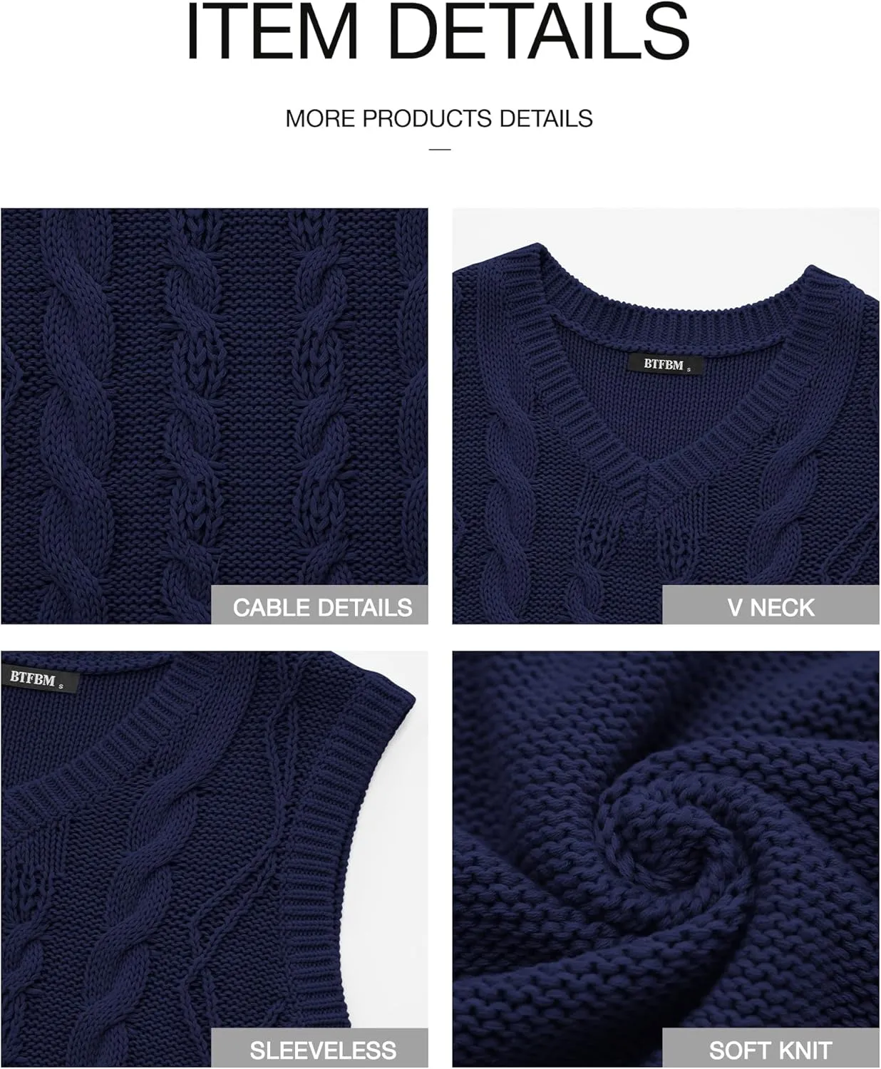 BTFBM Womens Oversized Sweater Vest 2025 Summer V Neck Casual Sleeveless Sweaters Loose Cable Knit Pullover Tops