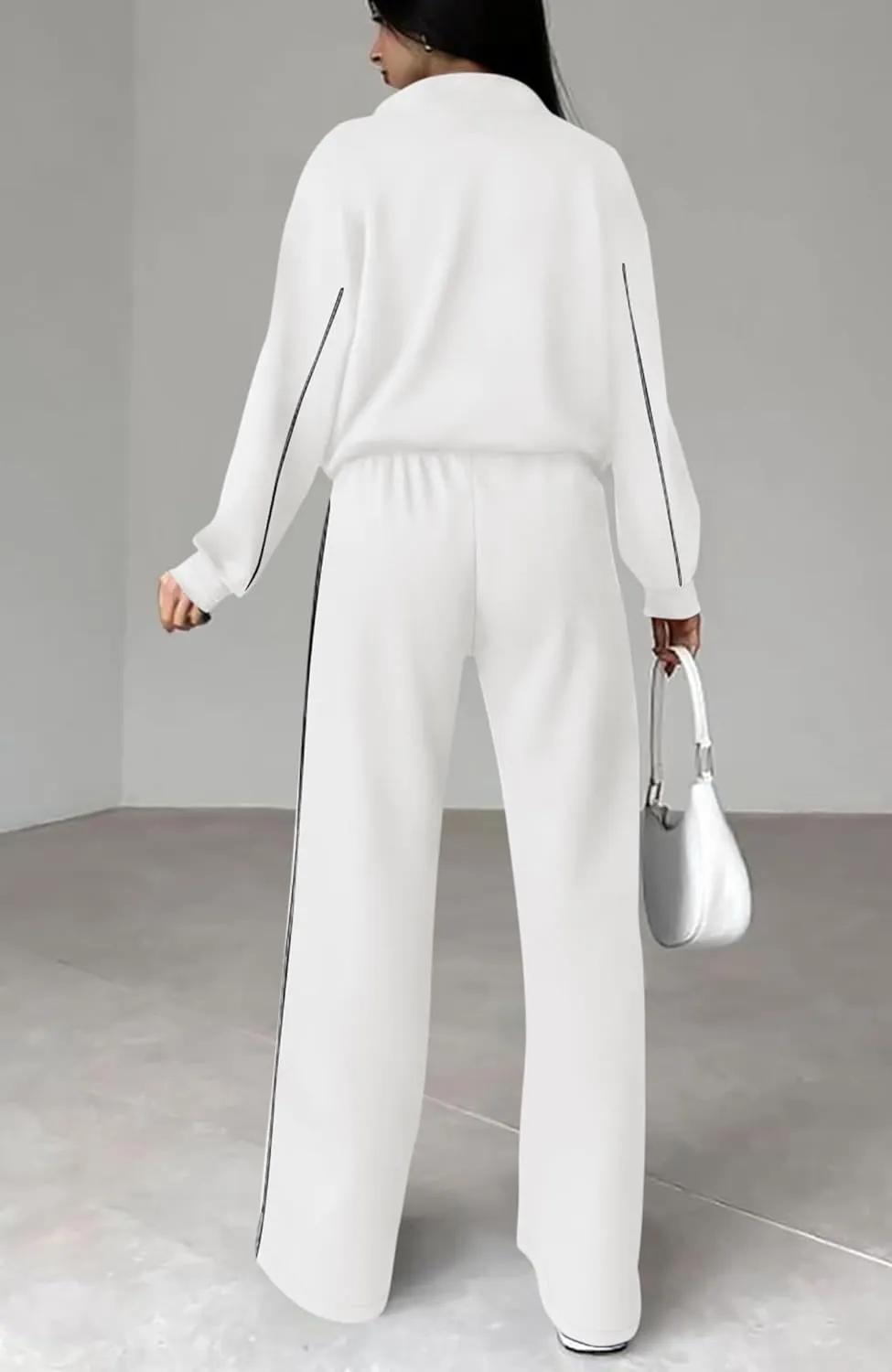 BTFBM Women's Two Piece Tracksuit Fall 2025 Long Sleeve Zip Up Sweatshirt Long Pants Outfits Jogger Sweatsuit Sets