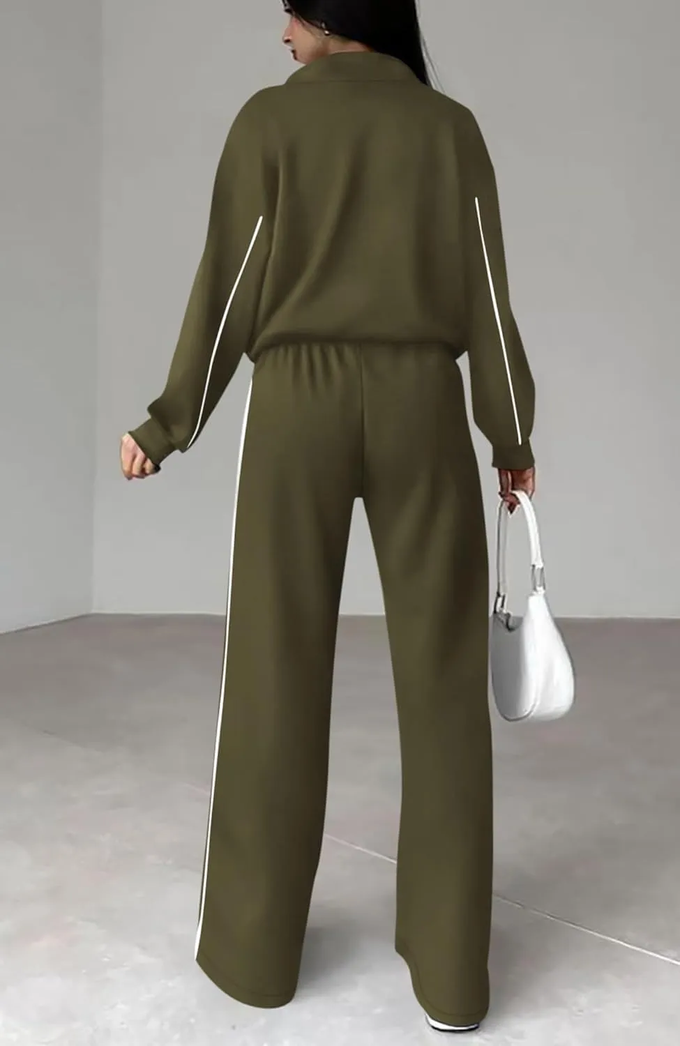 BTFBM Women's Two Piece Tracksuit Fall 2025 Long Sleeve Zip Up Sweatshirt Long Pants Outfits Jogger Sweatsuit Sets