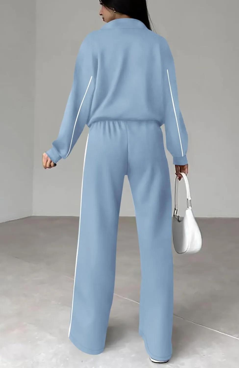 BTFBM Women's Two Piece Tracksuit Fall 2025 Long Sleeve Zip Up Sweatshirt Long Pants Outfits Jogger Sweatsuit Sets