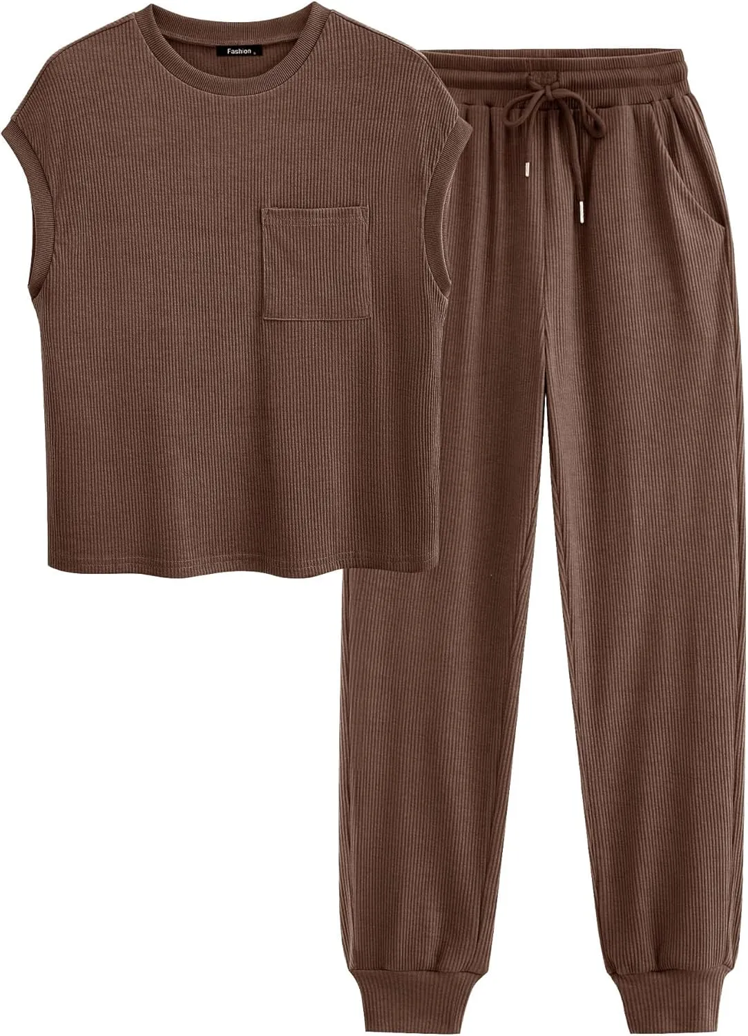 BTFBM Women's Two Piece Tracksuit Short Sleeve Tops Long Pants With Drawstring Outfits Jogger Sets