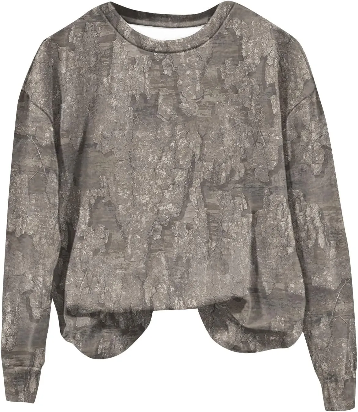 Camo Sweatshirts for Women Maplr Leaf Print Crewneck Sweatshirts Long Sleeve Oversized Pullover Fall Camo Sweater