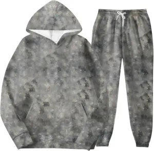 Camo Sweatsuits for Women Set 2 Piece Camo Hoodies Maple Leaf Print Hoodie Oversized Sweatshirt Sweatpants Outfits
