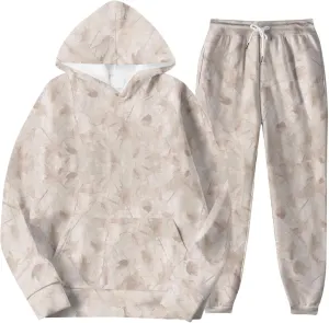 Camo Sweatsuits for Women Set 2 Piece Camo Hoodies Maple Leaf Print Hoodie Oversized Sweatshirt Sweatpants Outfits