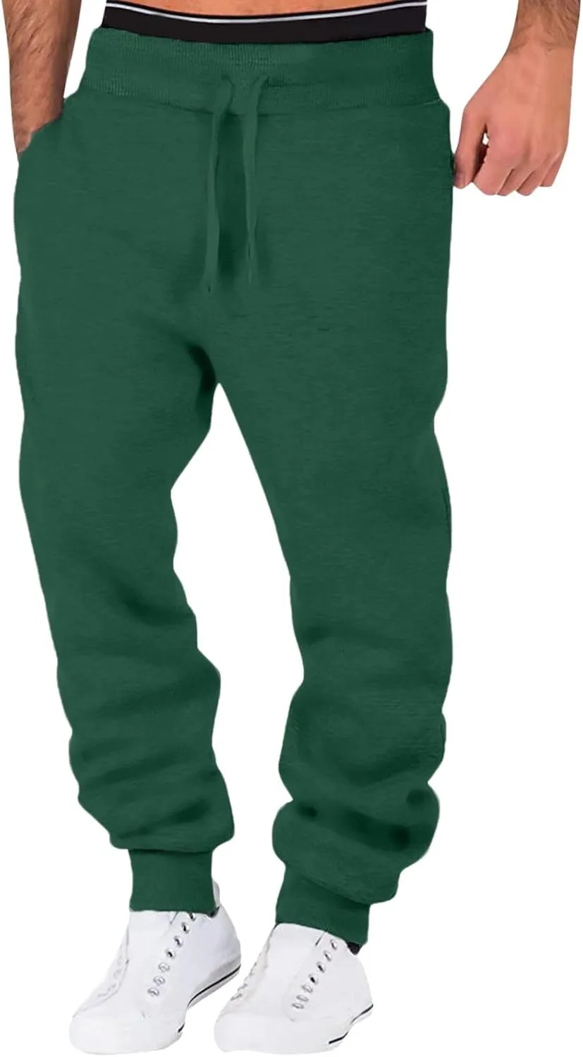 Cargo Pants for Men Relaxed Fit & Winter Pants for Men Drawstring Cargo Flat Front Straight Fit Pants Outdoor Sports