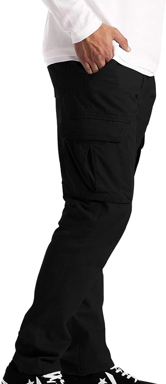 Cargo Pants for Men Relaxed Fit Men with Pockets Men's Basic Active Tapered Jogger Pants Regular and Big & Tall Sizes