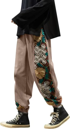 Cargo Pants for Men Relaxed Fit Mens Cargo Pants Elastic Waist Yoga Beach Pants Drawstring Yoga Beach Trousers Casual