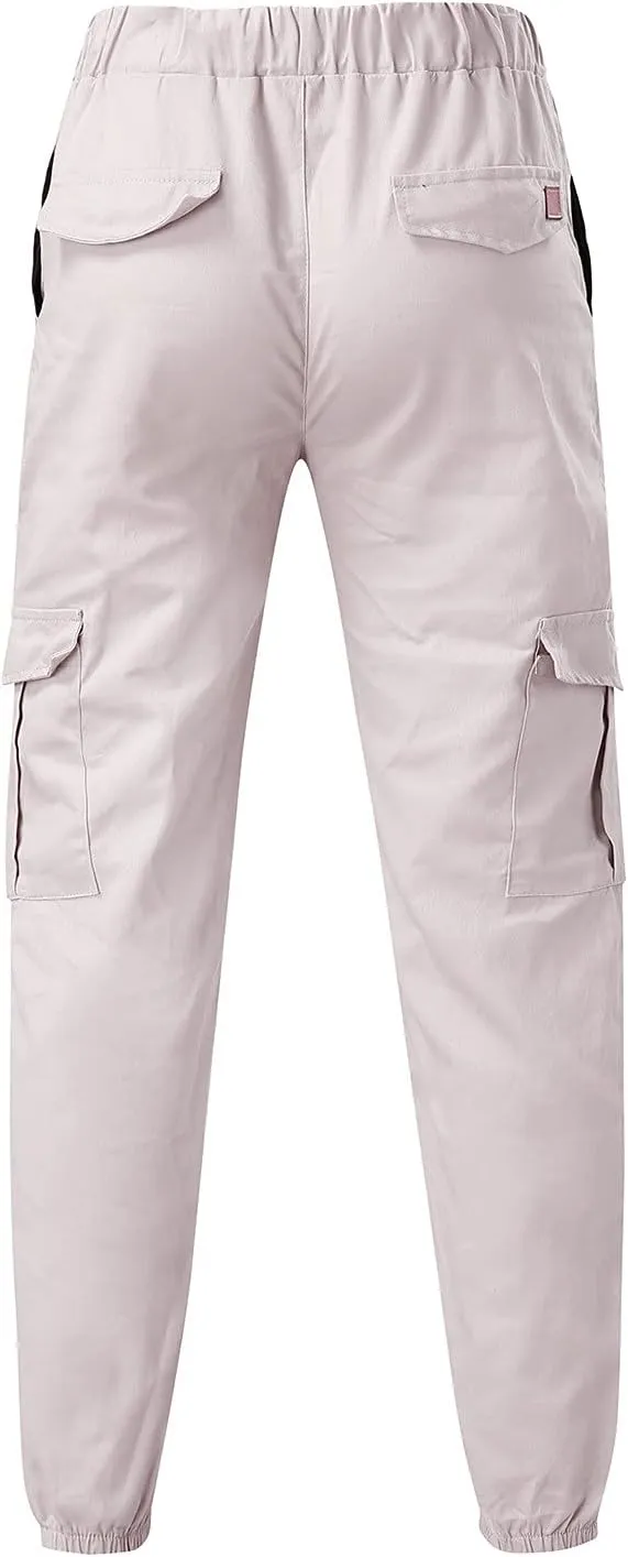 Cargo Pants for Men Relaxed Fit Multi-Pocket Cargo Pants Drawstring Sports Trousers Stretch Elastic Waist Gym Running
