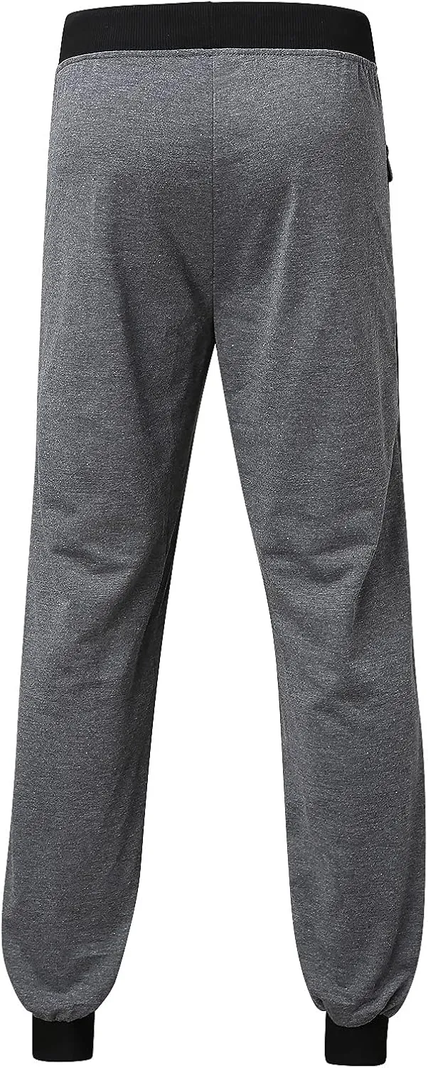 Cargo Pants for Men Relaxed Fit Workout Sports Running Pant Zipper Pockets Pants for Men with Zipper Casual Pockets