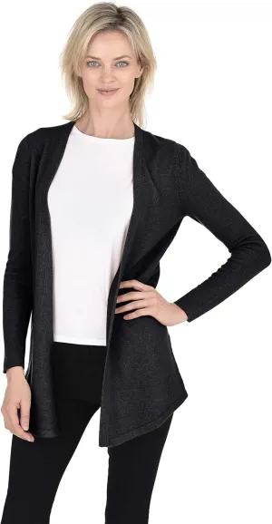 Cashmeren Classic Soft Knit Open Cardigan 100% Merino Wool Long Sleeve Sweater for Women
