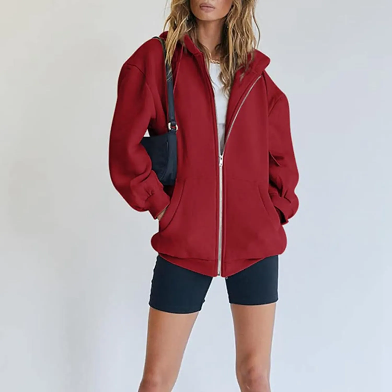 Ceboyel Women 2 Piece Lounge Set 2023 Full Zip Up Hoodies & Lounge Shorts Oversized Comfy Loungewear Sets Athletic Outfits