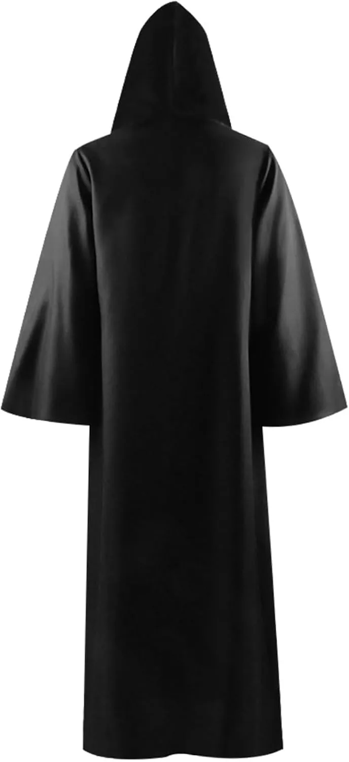 CHAOS MONKEY Men's Tunic Hooded Robe Cloak Halloween Knight Costume Adult Cosplay Cape