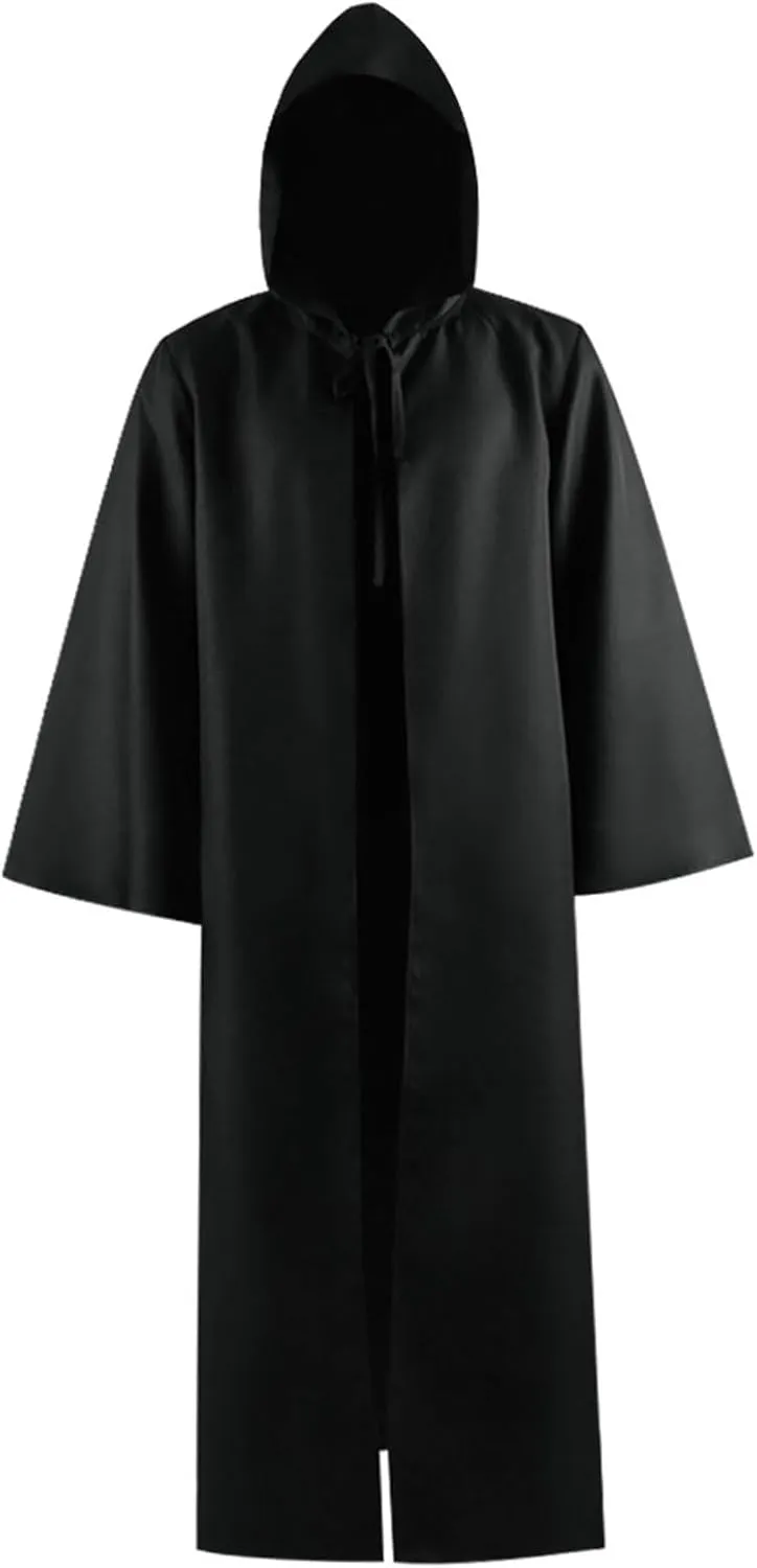 CHAOS MONKEY Men's Tunic Hooded Robe Cloak Halloween Knight Costume Adult Cosplay Cape