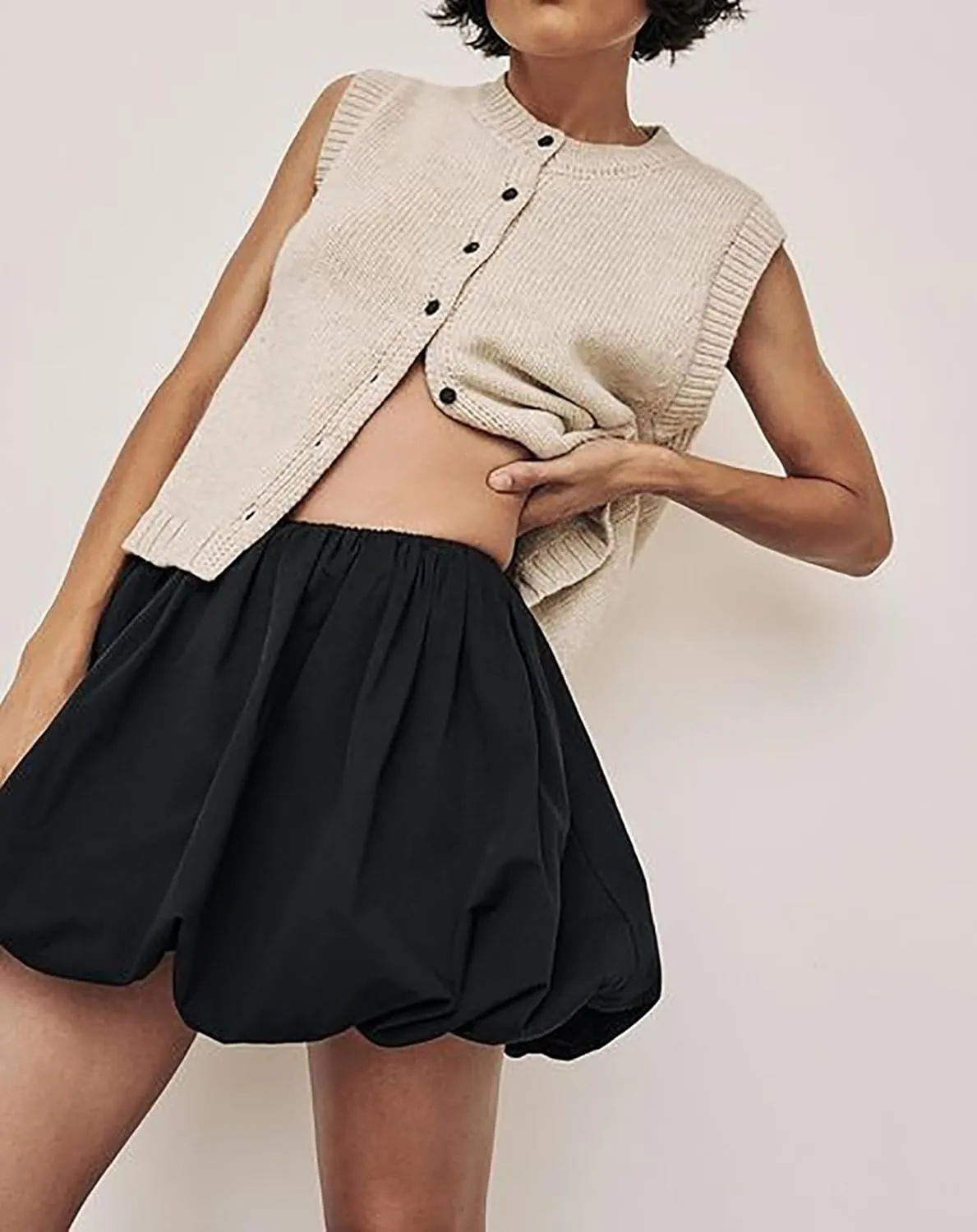 Cioatin Women Summer Knit Sweater Vest 2024 Sleeveless Button Down Loose Cardigan Tank Shirt Top Going Out Outfits Teen