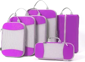 Compression Packing Cubes for Suitcases/Carry On Luggage 4 Set/6 Set Ultralight Organizer Bag Set For Travel Expandable Suitcase Organizer Bags Travel Packing Cubes