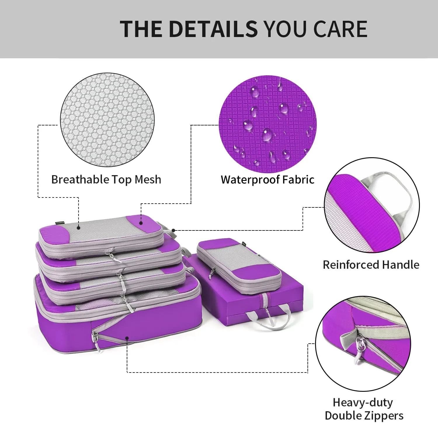 Compression Packing Cubes for Suitcases/Carry On Luggage 4 Set/6 Set Ultralight Organizer Bag Set For Travel Expandable Suitcase Organizer Bags Travel Packing Cubes