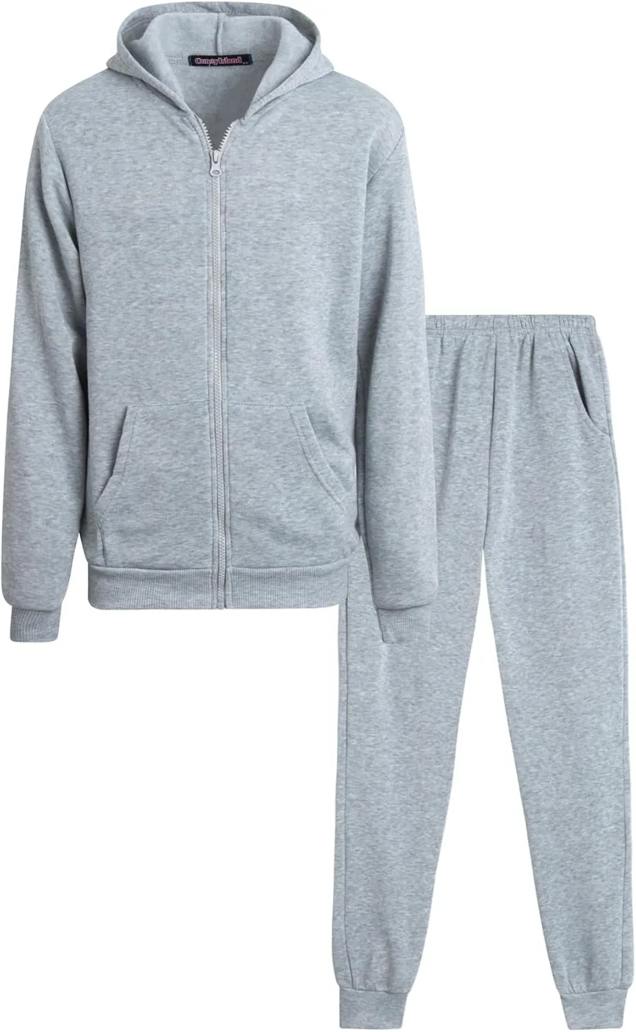 Coney Island Boys Active Tracksuit Set - 2 Piece Fleece Zip Up Hoodie Sweatshirt and Jogger Sweatpants for Boys (Sizes: 5-16)