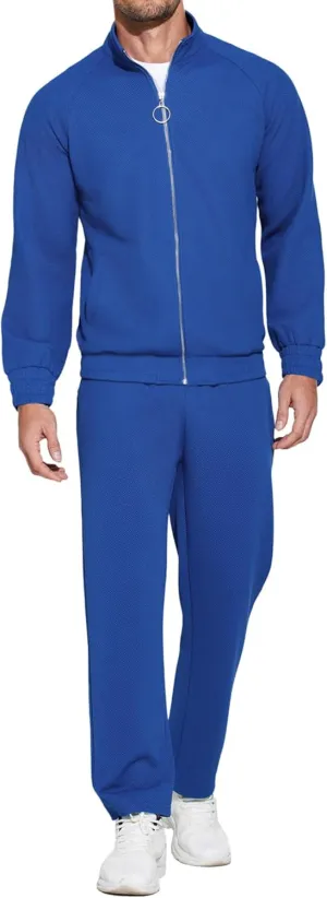 COOFANDY Mens 2 Piece Tracksuit Casual Sweatsuits Full Zip Track Suits Jogging Athletic Suit Sets
