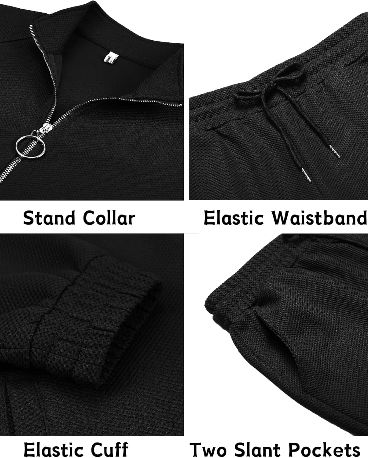 COOFANDY Mens 2 Piece Tracksuit Casual Sweatsuits Full Zip Track Suits Jogging Athletic Suit Sets
