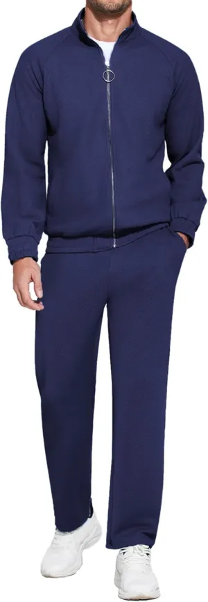 COOFANDY Mens 2 Piece Tracksuit Casual Sweatsuits Full Zip Track Suits Jogging Athletic Suit Sets