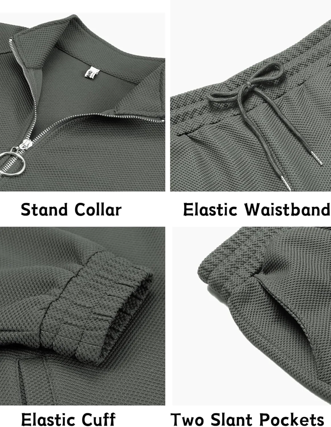 COOFANDY Mens 2 Piece Tracksuit Casual Sweatsuits Full Zip Track Suits Jogging Athletic Suit Sets