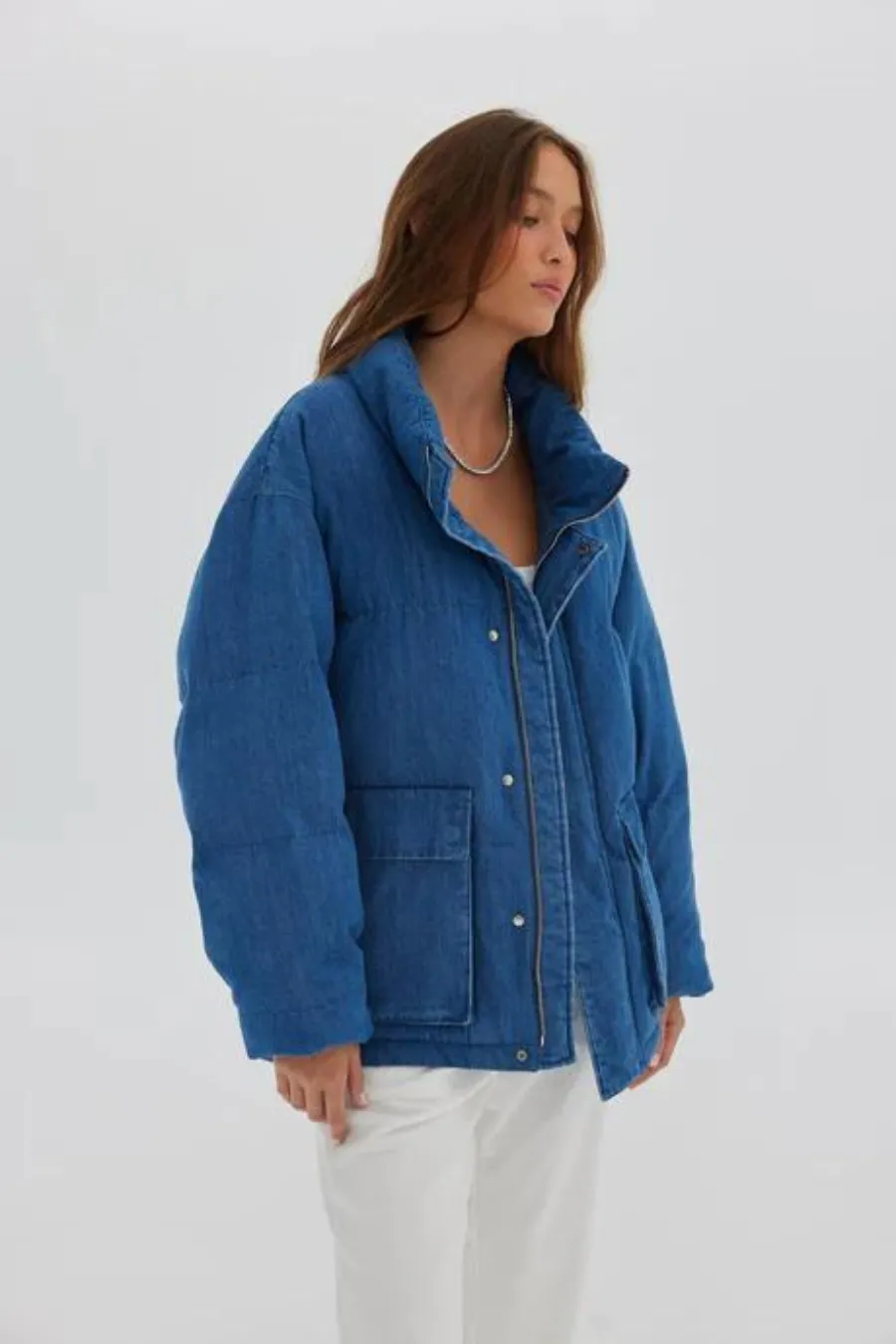 Denim Puffer Denim Blue