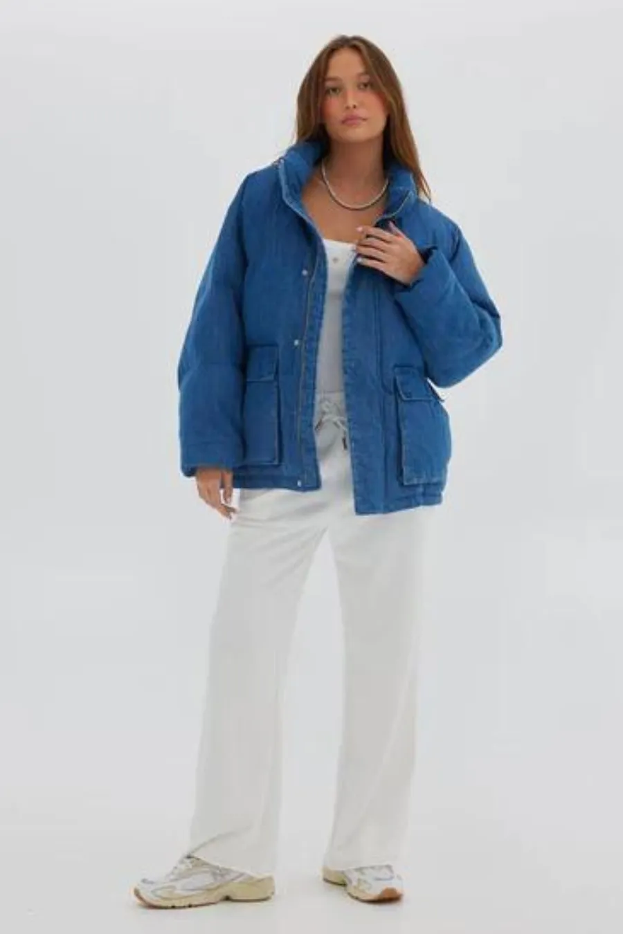 Denim Puffer Denim Blue