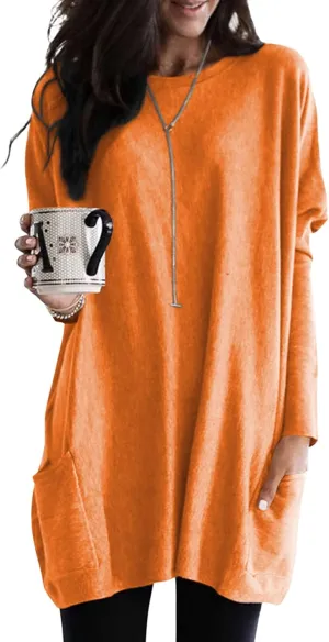 Dokotoo Womens 2025 Spring Outfits Casual Long Sleeve Shirts Lightweight Sweatshirts Fashion Tunic Tops with Pockets