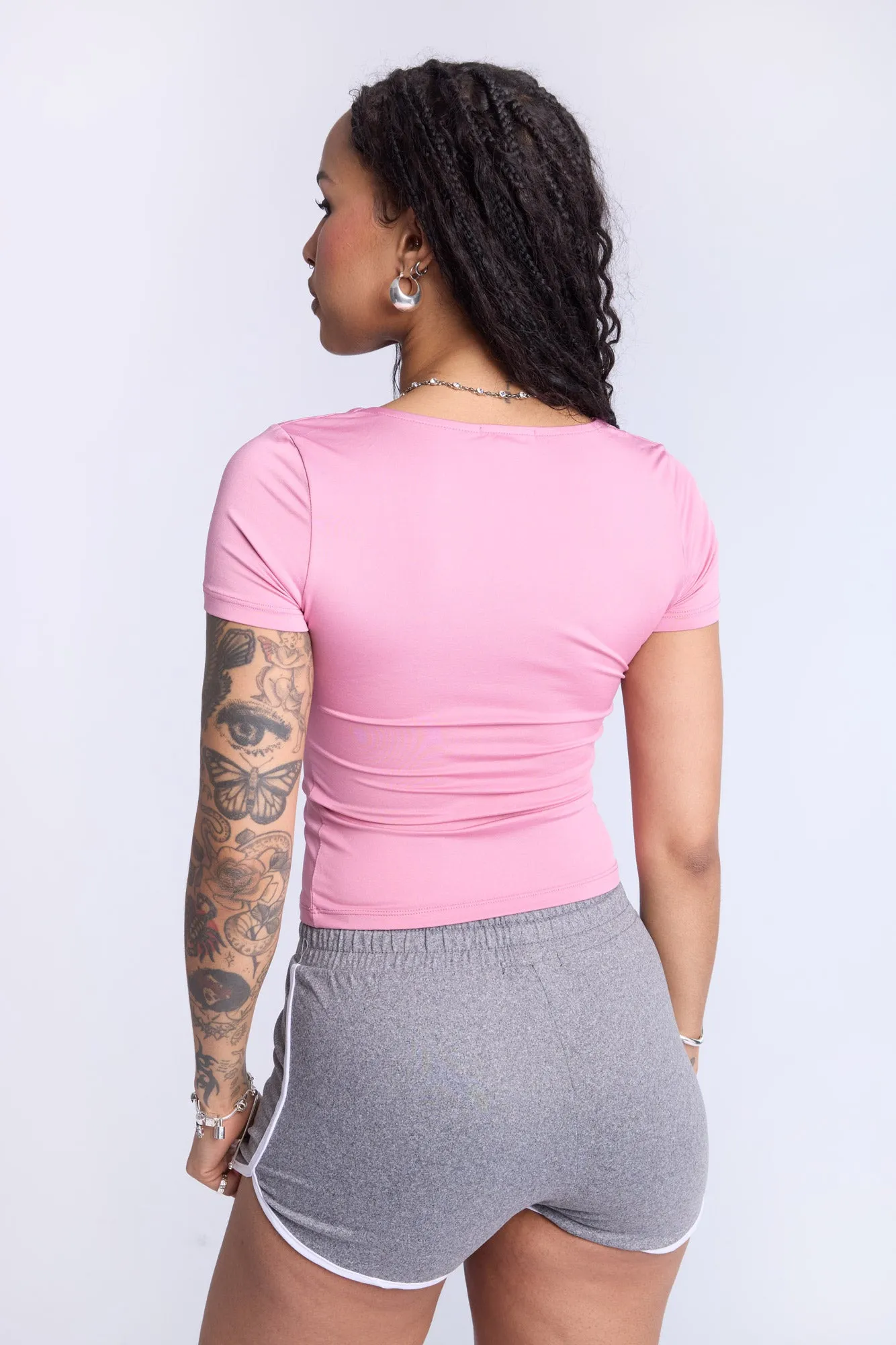 Double Layer Square Neck Top