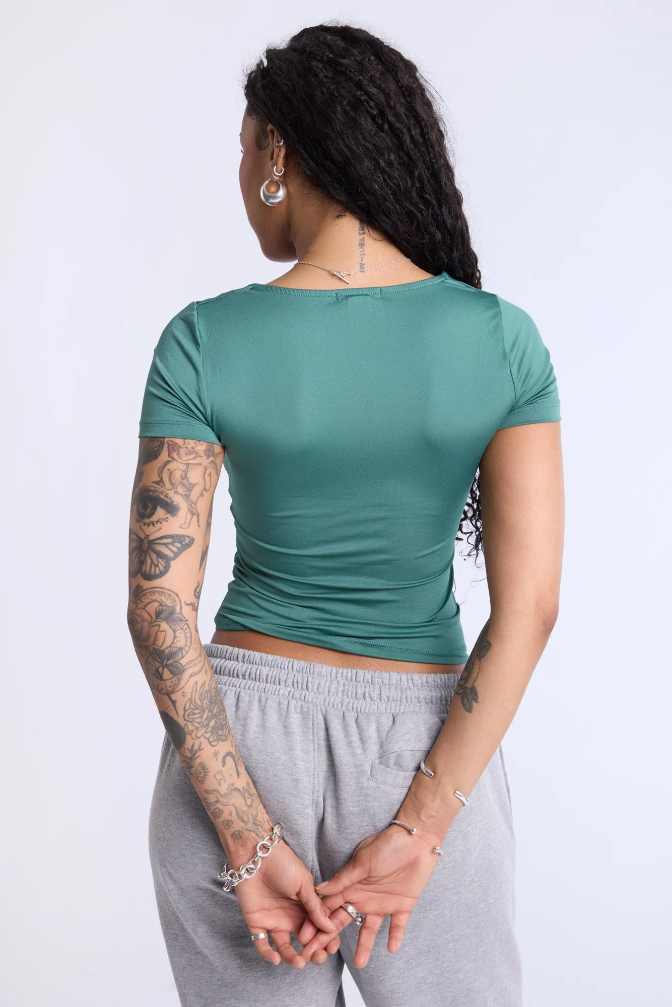 Double Layer Square Neck Top
