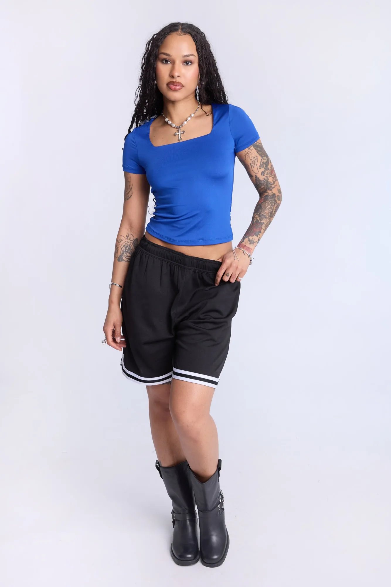 Double Layer Square Neck Top